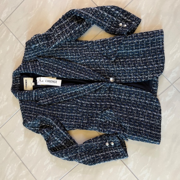 #2105 L'AGENCE hudson tweed jacket 4, Theory Tank S, Ralph Lauren Pants 4 - Picture 9 of 16